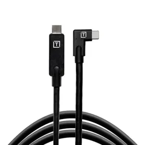 Tetherpro USB-C To USB-C Right Angle 4.6m - Black