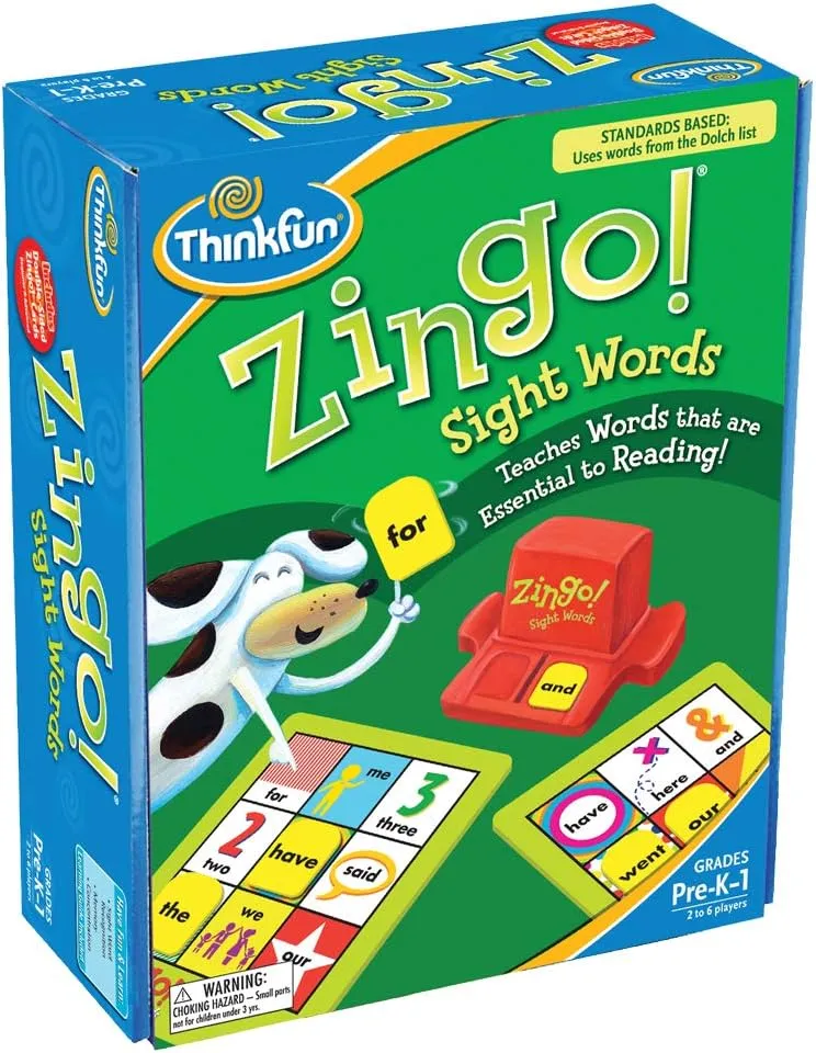 Think Fun Zingo Sight Words Grades Pre-K-1