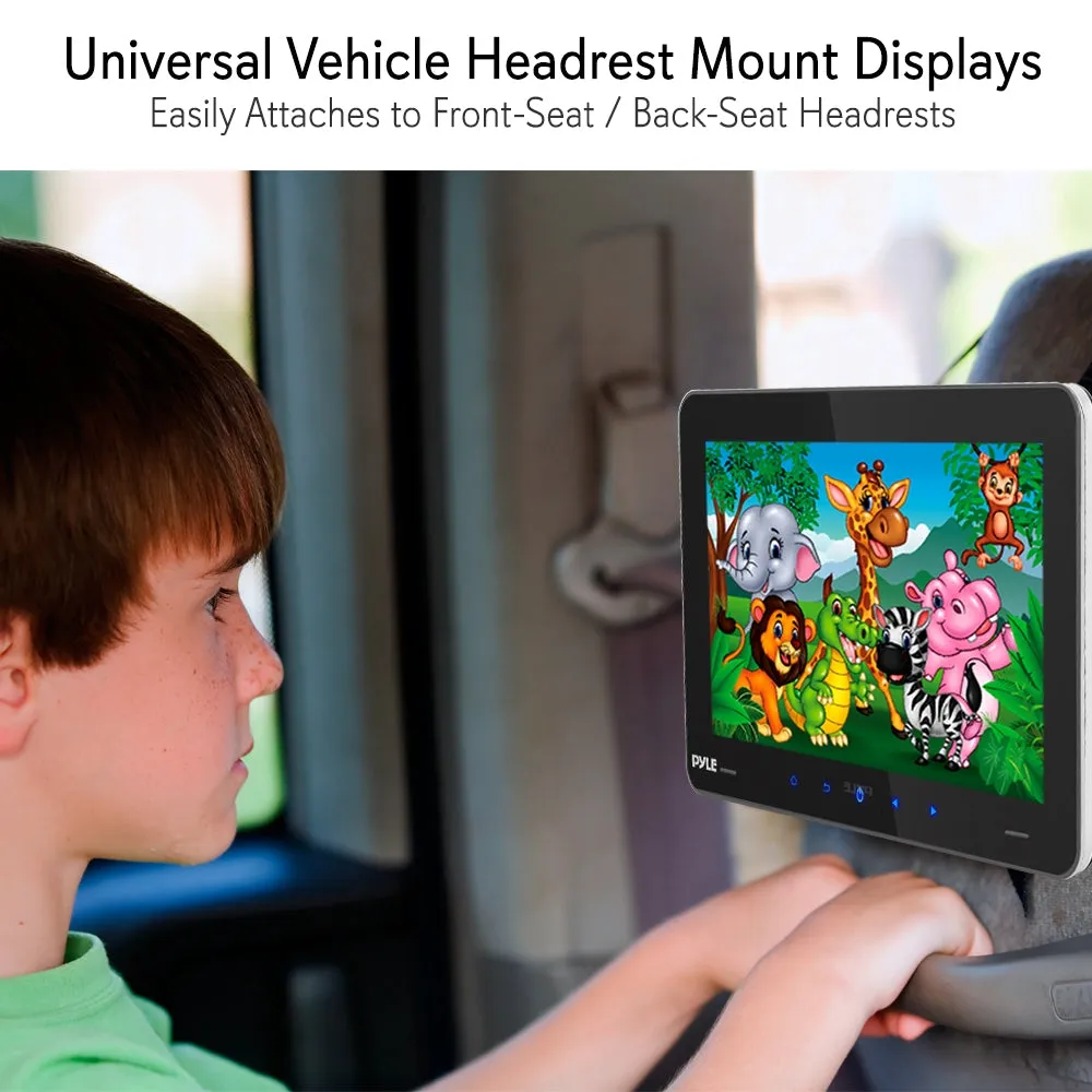 Touchscreen Cd/Dvd Player - Vehicle Headrest Mount Multimedia Entertainment System (9.4’’ -Inch Display)