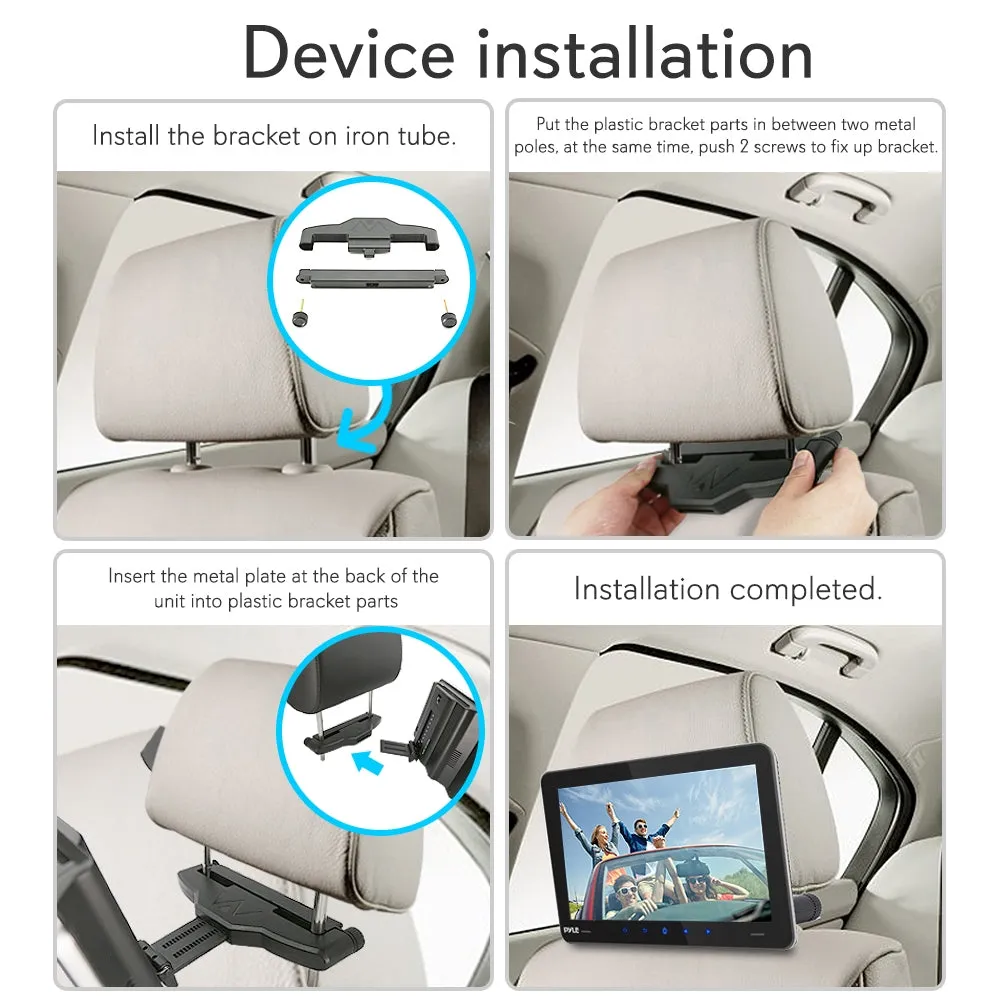 Touchscreen Cd/Dvd Player - Vehicle Headrest Mount Multimedia Entertainment System (9.4’’ -Inch Display)