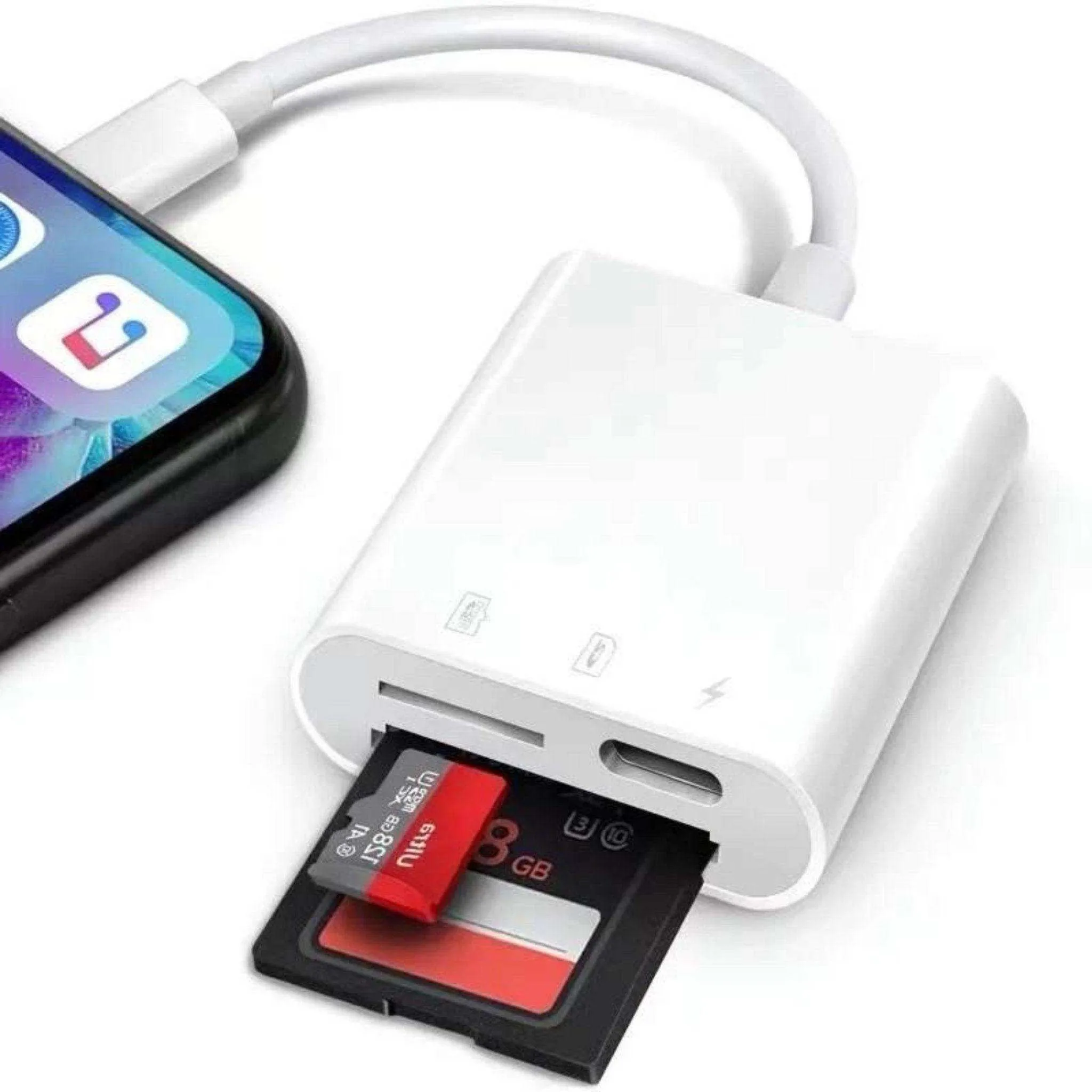 TUTT 3 in 1 | SanDisk 64/128/256/512GB 1TB Ultra microSDXC MicroSD Memory Card Up to 120MB/s, Full HD A1   Lightning to SD Card iPhone iPad   2-in-1 SD Card Reader USB3.0 5Gbps