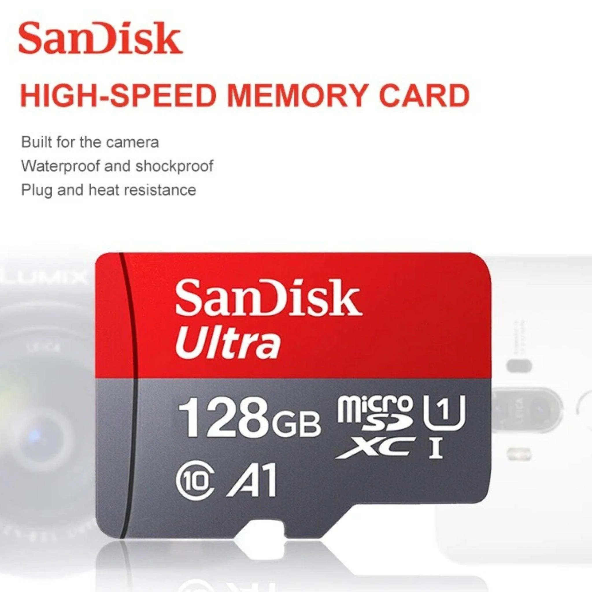 TUTT 3 in 1 | SanDisk 64/128/256/512GB 1TB Ultra microSDXC MicroSD Memory Card Up to 120MB/s, Full HD A1   Lightning to SD Card iPhone iPad   2-in-1 SD Card Reader USB3.0 5Gbps