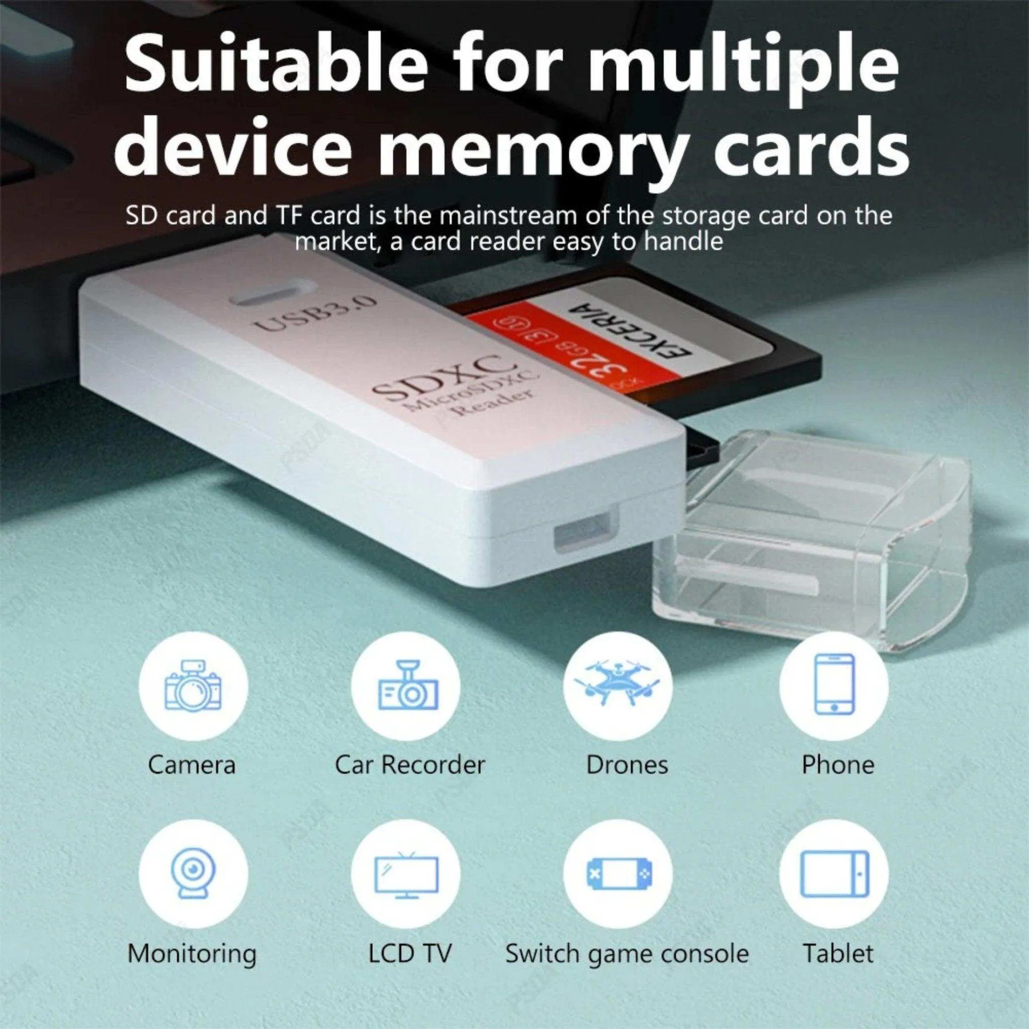 TUTT 3 in 1 | SanDisk 64/128/256/512GB 1TB Ultra microSDXC MicroSD Memory Card Up to 120MB/s, Full HD A1   Lightning to SD Card iPhone iPad   2-in-1 SD Card Reader USB3.0 5Gbps