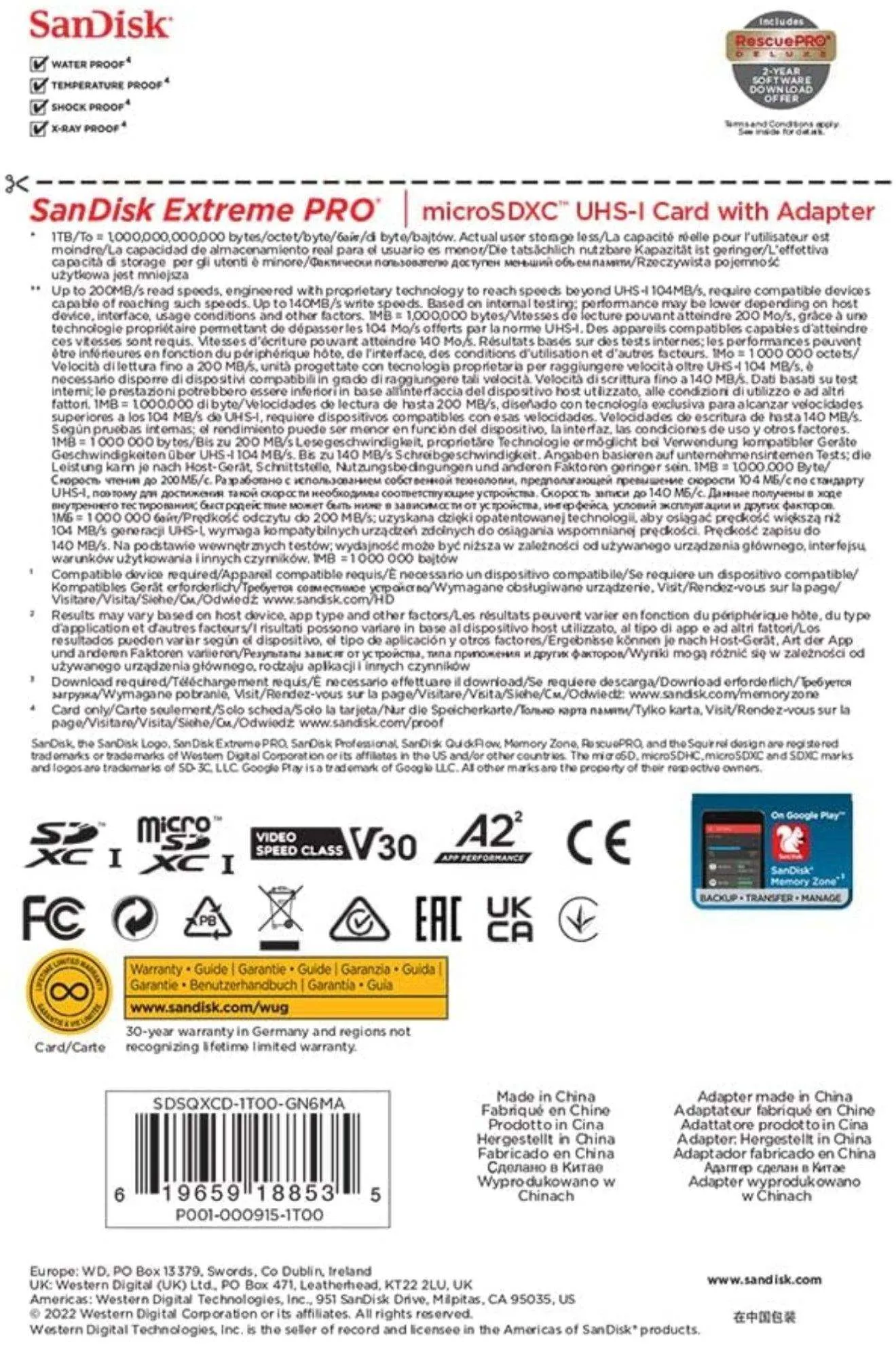 TUTT 3 in 1 | SanDisk 64/128/256/512GB 1TB Ultra microSDXC MicroSD Memory Card Up to 120MB/s, Full HD A1   Lightning to SD Card iPhone iPad   2-in-1 SD Card Reader USB3.0 5Gbps
