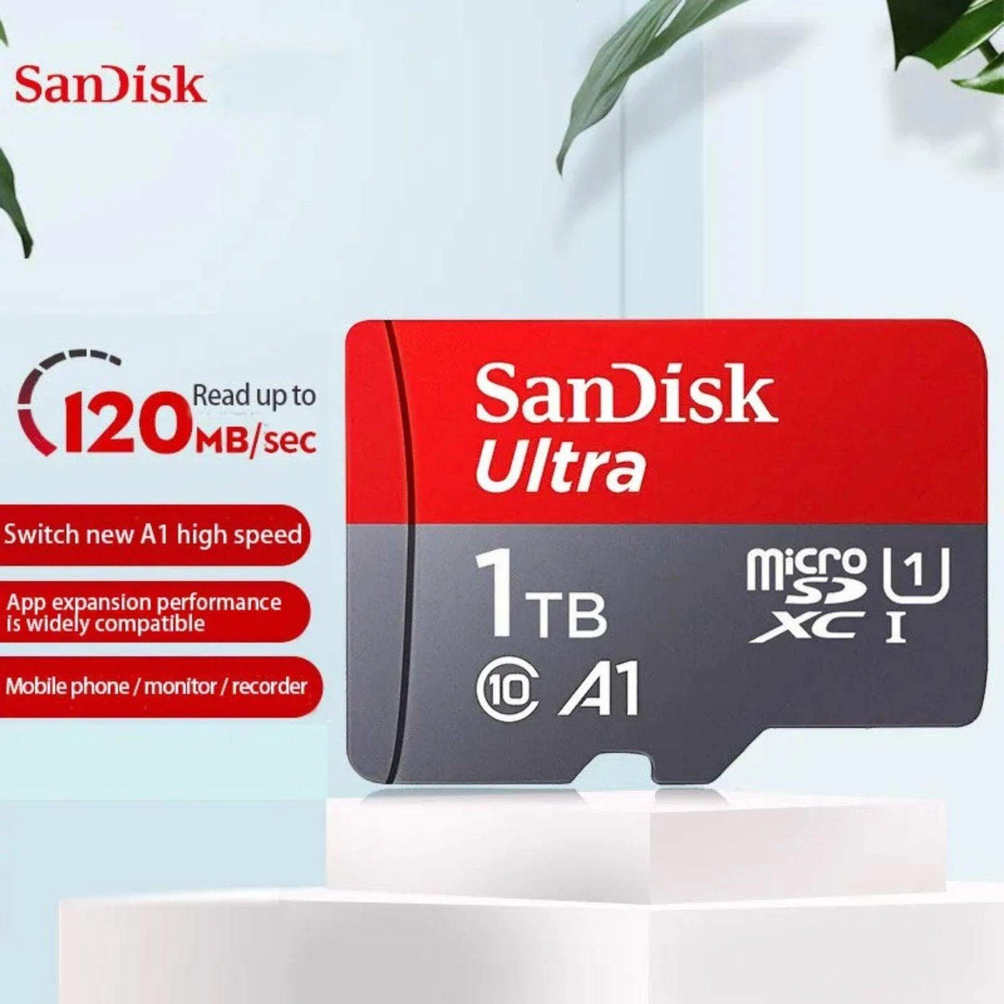 TUTT 3 in 1 | SanDisk 64/128/256/512GB 1TB Ultra microSDXC MicroSD Memory Card Up to 120MB/s, Full HD A1   Lightning to SD Card iPhone iPad   2-in-1 SD Card Reader USB3.0 5Gbps