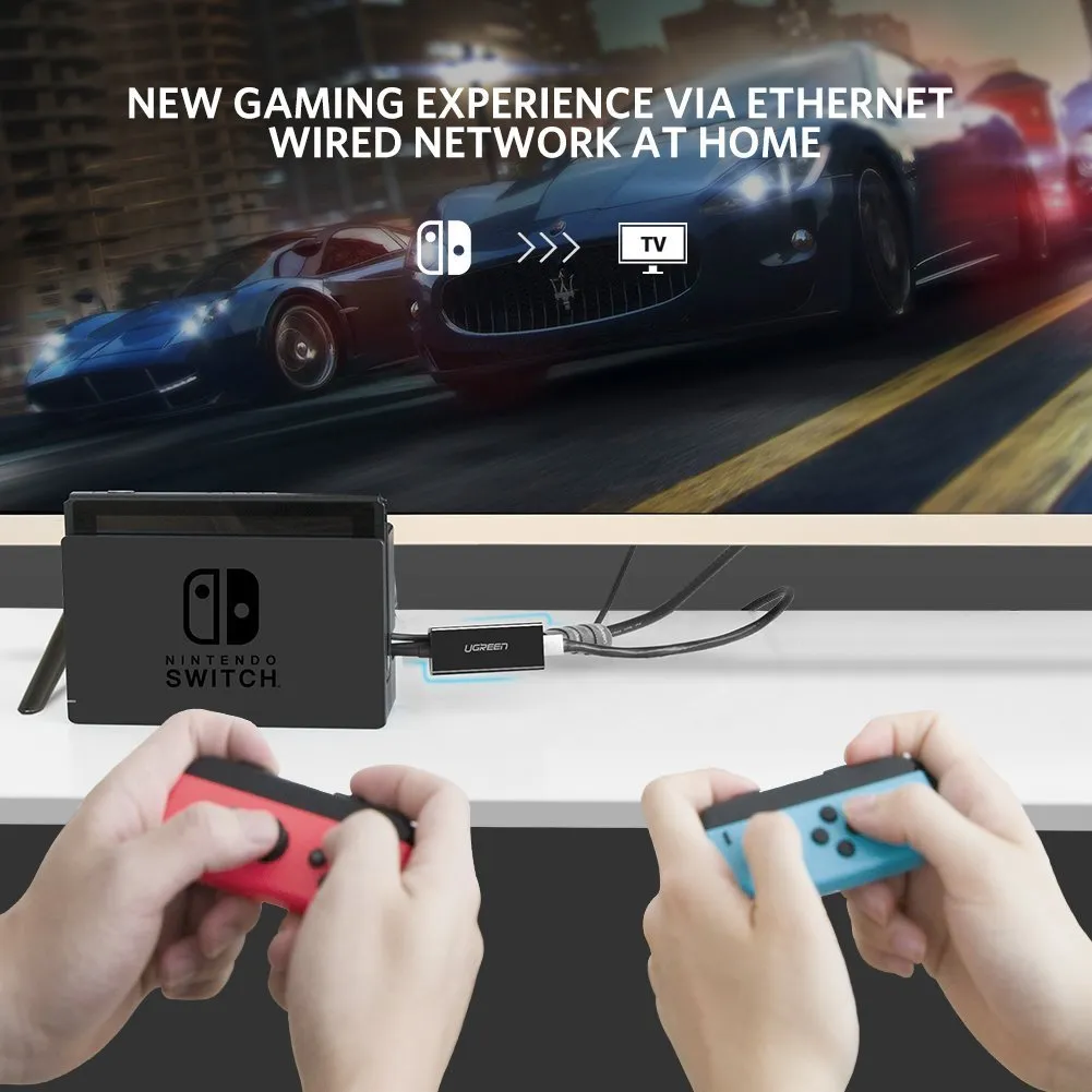 UGREEN Network Adapter USB 3.0 to Ethernet RJ45 LAN Gigabit Adapter for 10/100/1000 Mbps Ethernet Supports Nintendo Switch