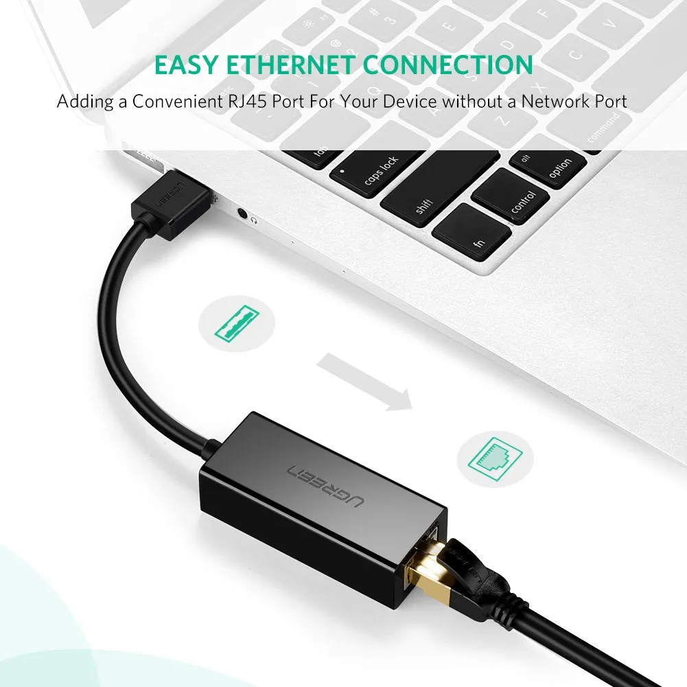 UGREEN Network Adapter USB 3.0 to Ethernet RJ45 LAN Gigabit Adapter for 10/100/1000 Mbps Ethernet Supports Nintendo Switch