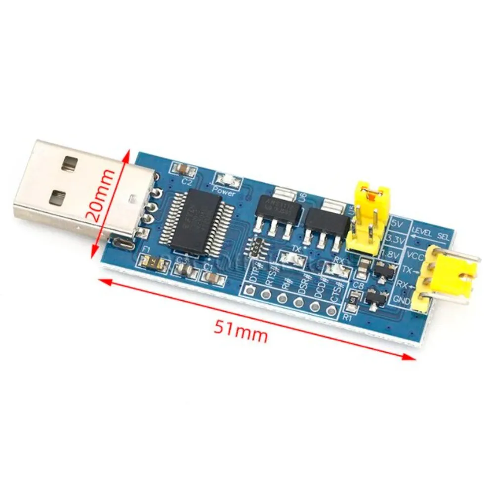 USB to TTL Serial Port Board 5V/3.3V/1.8V Level Download and Record Line FT232RL Serial Port Module