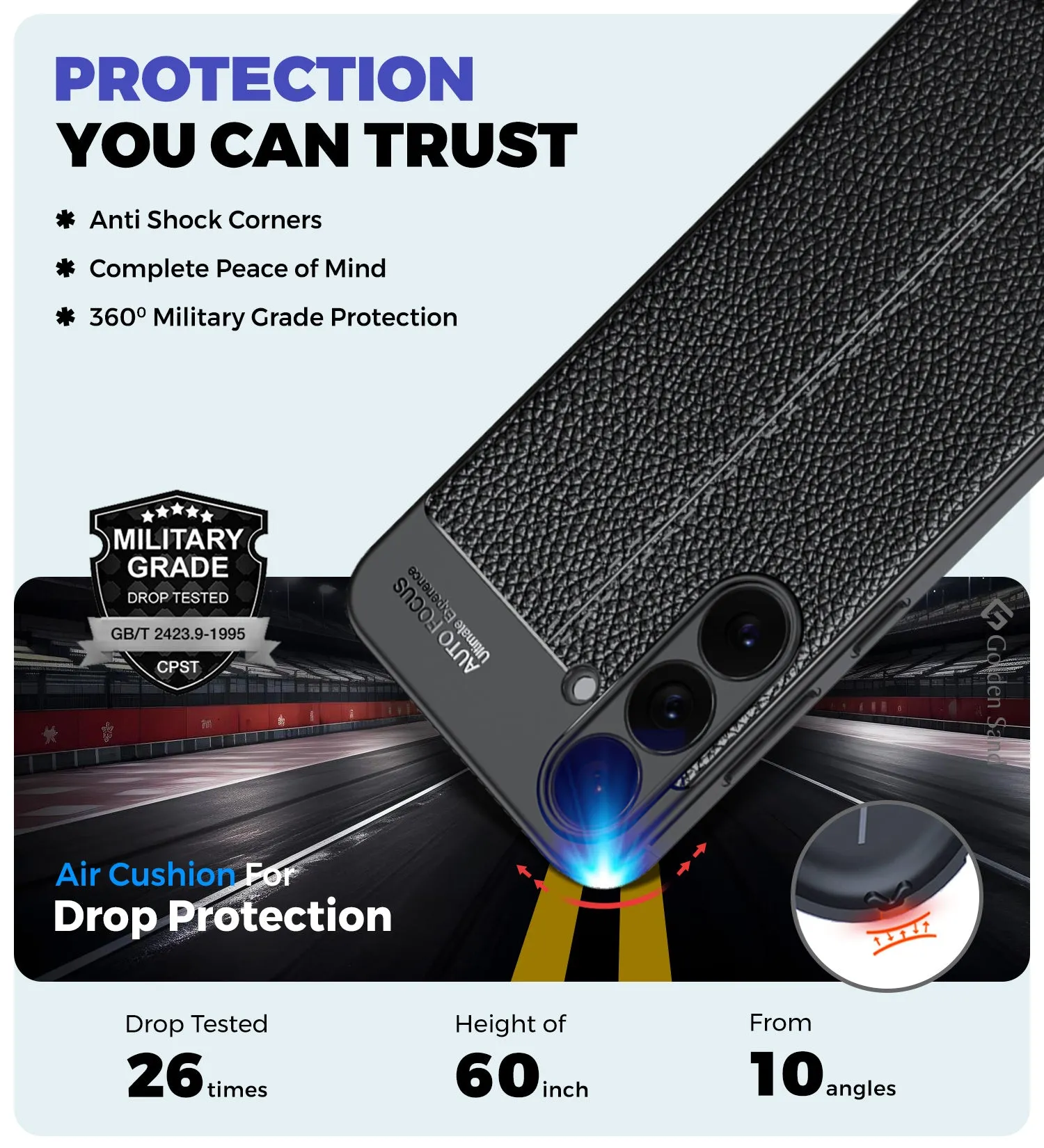 Vegan Leather Rugged Flexible TPU Series Shockproof Armor Back Cover for Samsung Galaxy S25 5G, 6.2 inch, Black