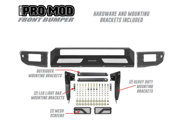 Westin 58-41045 Toyota Tacoma 2016-2022 Pro-Mod Front Bumper Non-Winch