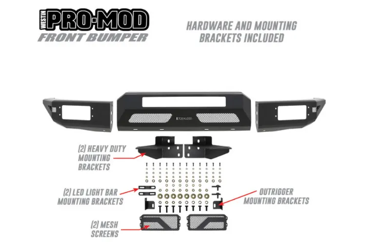 Westin 58-41055 Chevy Colorado 2015-2022 Pro-Mod Front Bumper Non-Winch (Not ZR2)
