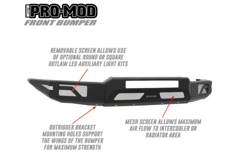 Westin 58-41055 Chevy Colorado 2015-2022 Pro-Mod Front Bumper Non-Winch (Not ZR2)