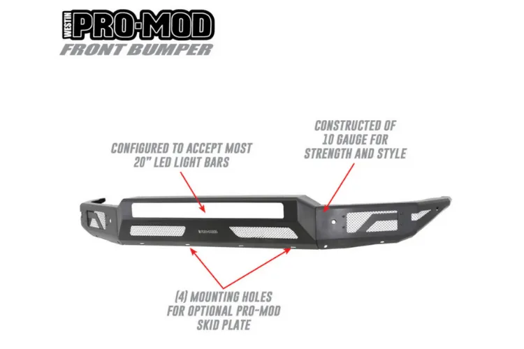 Westin 58-41165 Chevy Silverado 2500/3500 2015-2019 Pro-Mod Front Bumper Non-Winch