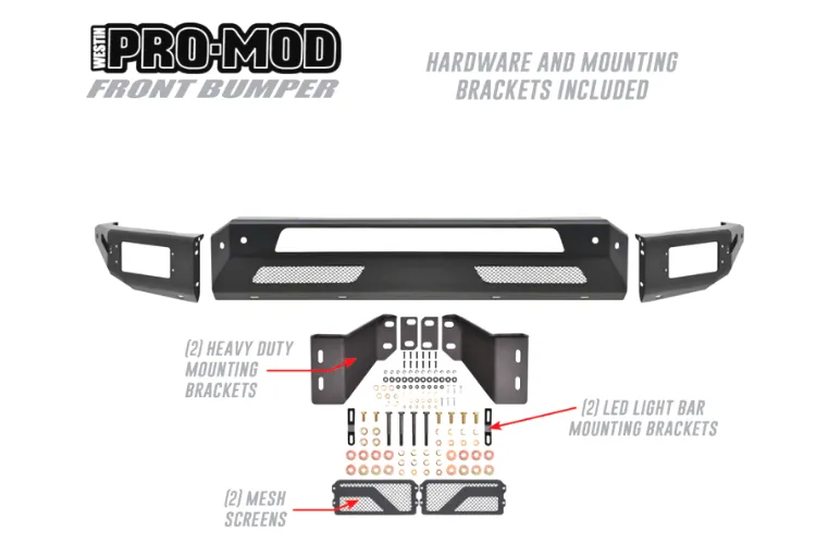 Westin 58-41195 Dodge Ram 2500/3500 2010-2018 Pro-Mod Front Bumper Non-Winch