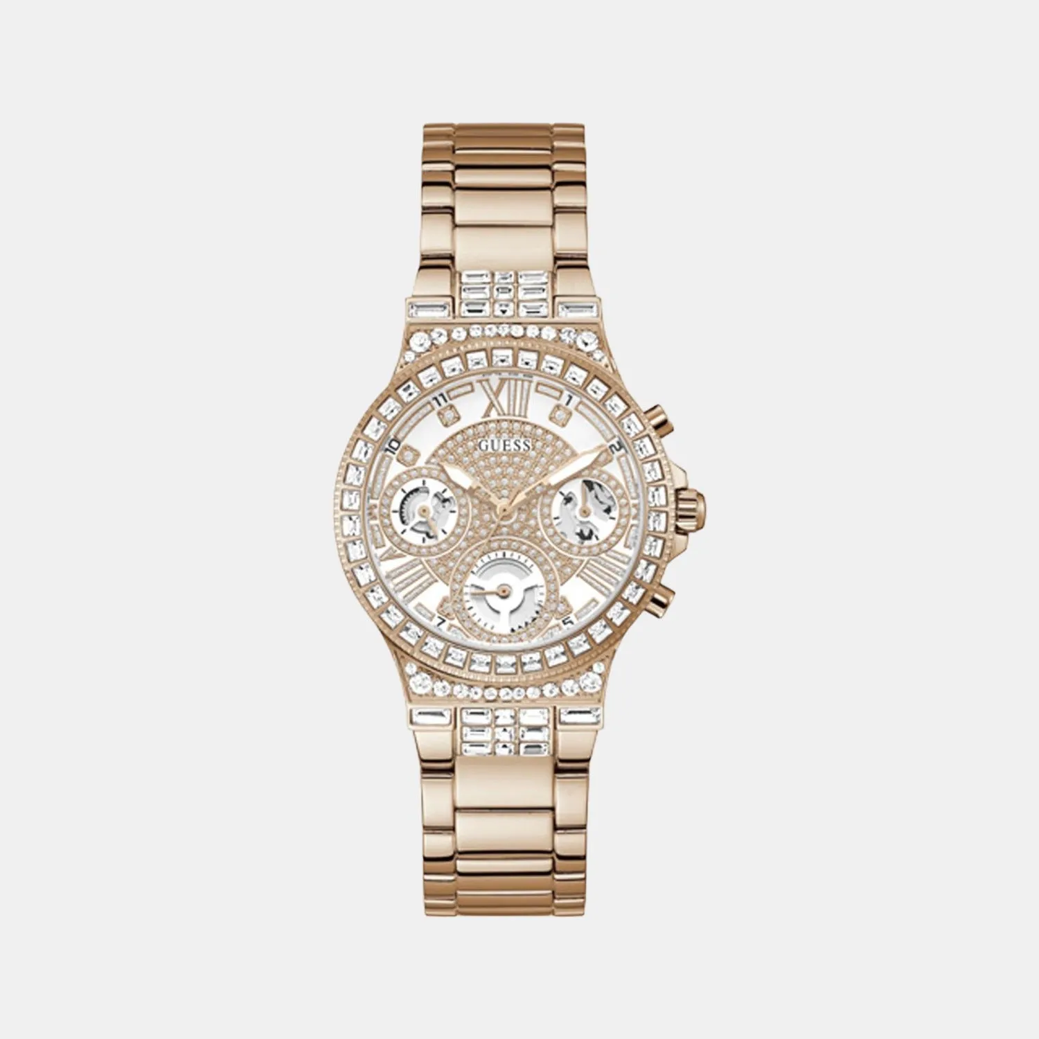 Women Rose Gold Stainless Steel Chronograph Watch GW0320L3