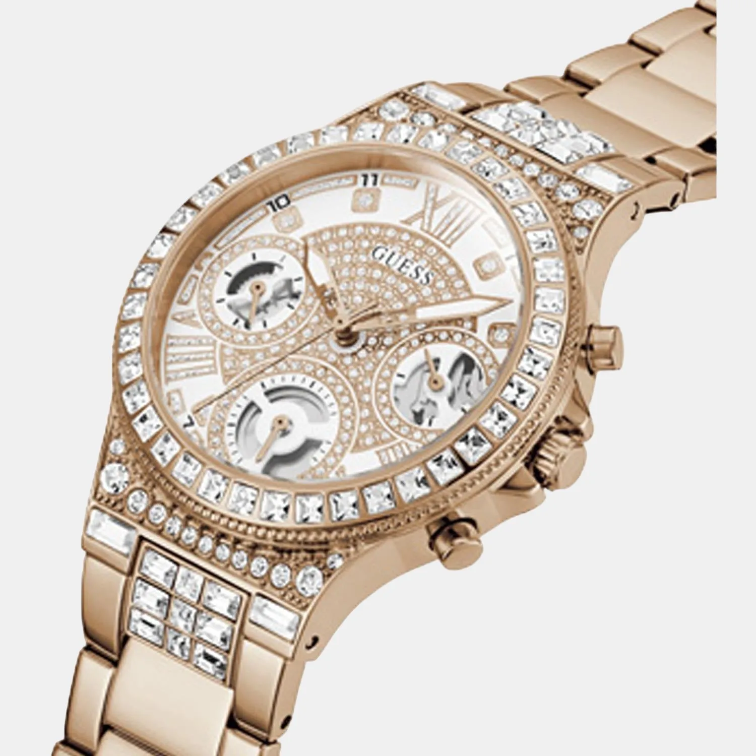 Women Rose Gold Stainless Steel Chronograph Watch GW0320L3