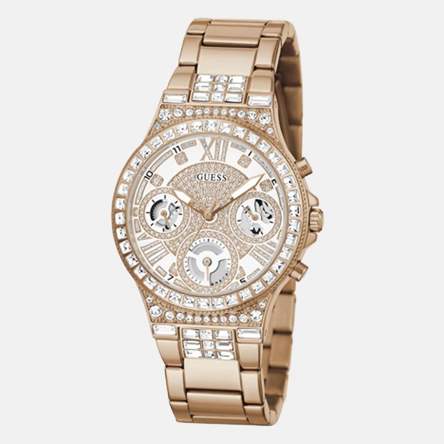 Women Rose Gold Stainless Steel Chronograph Watch GW0320L3
