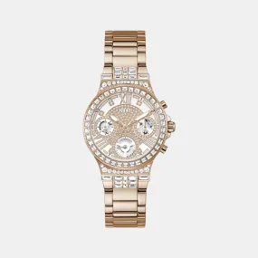 Women Rose Gold Stainless Steel Chronograph Watch GW0320L3