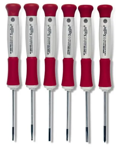 Xcelite XP600 ESD-Safe Precision Slotted and Phillips® Screwdriver Set, 6 piece