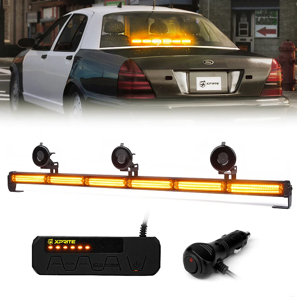 Xprite 35" G2 Warrant Series Traffic Advisor COB LED Strobe Light Bar - Red-Blue/White-Amber/Amber