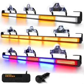 Xprite 35" G2 Warrant Series Traffic Advisor COB LED Strobe Light Bar - Red-Blue/White-Amber/Amber